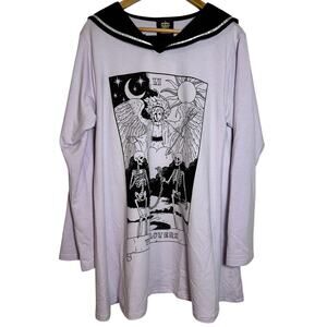 LISTEN FLAVOR The Lovers Long Sleeve Sailor Collar Dress Size: F